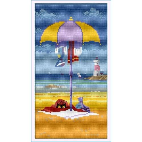 Black cat (4) (sunbath) cross stitch kit 14ct 11ct count print canvas stitches embroidery DIY handmade needlework plus