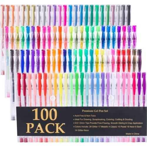 48/100 colors/set Gel Pen Set Muti-colors Ink Art Markers Drawing Writing Highlighter Pen Art Supplies Kawaii School Stationery