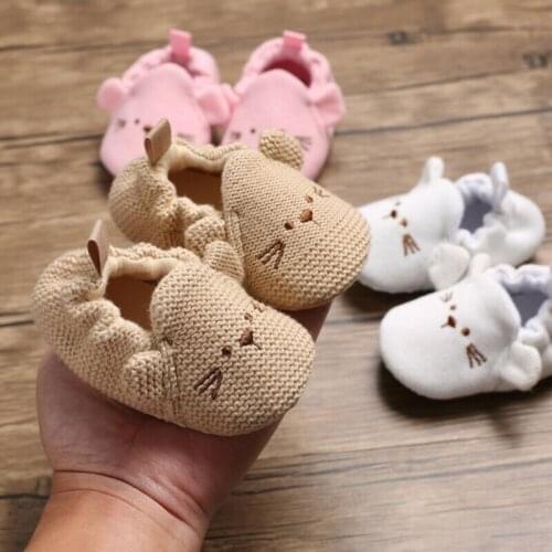 Hot Newborn Toddler Baby Boys Girls Anti-slip Crib Shoes Soft Sole Prewalker Lovely 0-18M