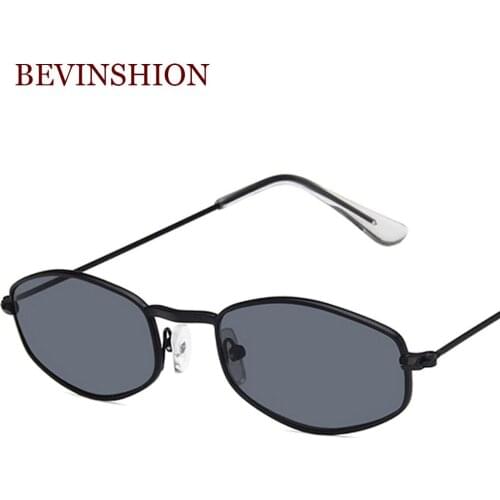 2019 New Trend Vintage Sunglasses Men Women Fashion Sun Glasses Hexagonal Metal Oval Eyeglasses Metal Frame Cool Couple Glasses