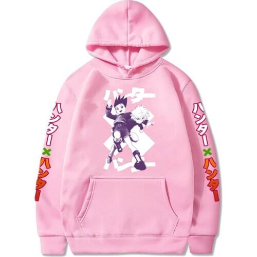 New Harajuku Fashion Anime Hunter X Hunter Hoodie Sweatshirts Kurapika GON FREECSS Hoodies Pullover Plus Size Hoody Tops