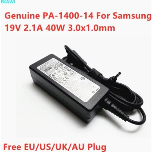 Genuine 19V 2.1A 40W 3.0*1.0mm AD-4019P CPA09-002A AC Adapter For Samsung 905S3G/K 900X5N NP530U3B NP535U3C Laptop Power Charger