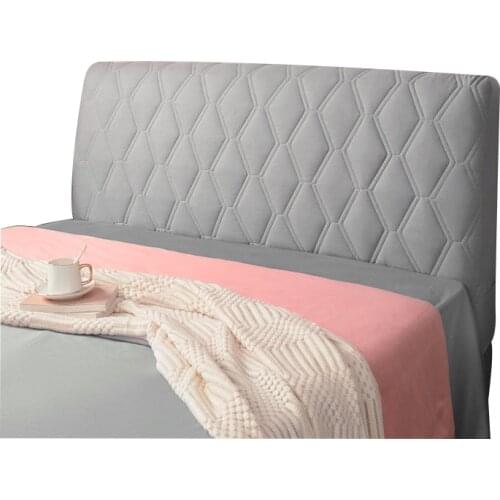 All-inclusive Headboard Cover Velvet Fabric Quilted Head Cover Modern European Bedside Dust Protector Cover Multicolor Washabie
