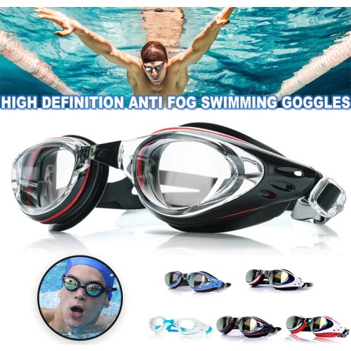 Anti-Fog Swim Goggles with Adjustable Strap UV Production Anti-Leak Comfortable to Wear Durable Portable for Unisex B2Cshop