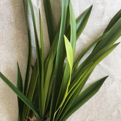 S M L Real Touch Gladiolus Cymbidium Hyridus Orchid Leaf Whelan Floral Art Material High Grade Silicon Feel