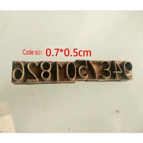 Special Small Code letter 0-9 alphabets A-Z numeric For 220v Handheld Tire Stamping Machine Rubber Stamping Wood
