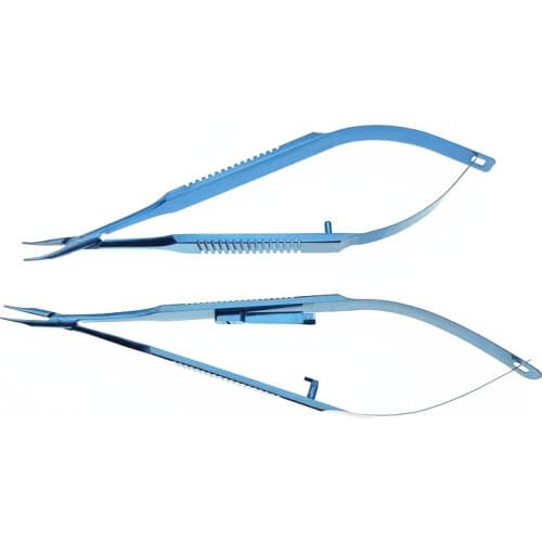 Titanium Needle Holder Curved Tips 10mm with or without lock Ophthalmic Instrument