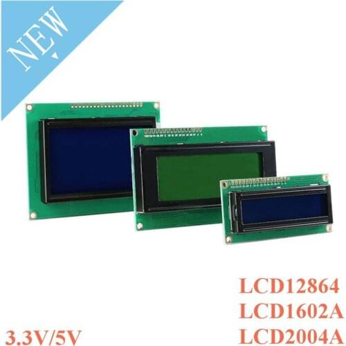 LCD Module 1602 1602A J204A 2004A 12864 12864B T LCD Display Module Blue Yellow-Green Screen Display IIC I2C 3.3V/5V For Arduino