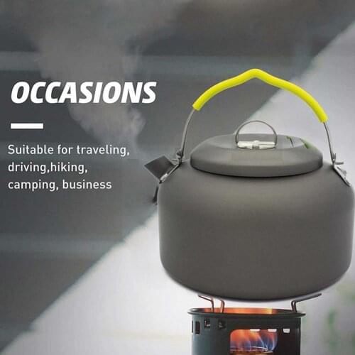 1.3 Liters Outdoor Camping Teapot Aluminum Alloy Oxidation Kettle Teapot With Kettle Household Coffee Maker Practical Kettle
