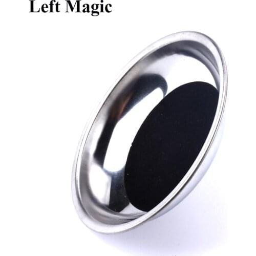 1 Pcs Coin Penetrates Into The Cup Magic Tricks The Good Stretch COINS Through The Glass Magical Steel Cup Mat Magic Trick Props