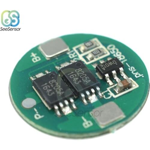 10Pcs Dual MOS Battery Protection Board for 18650 Lithium Battery High-Accuracy Low Current Consumption Over Charge Protection