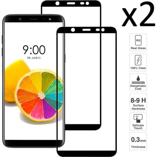 Samsung Galaxy J8 2018, Set 2 pieces tempered glass screen protector anti-scratch ultra thin easy to install
