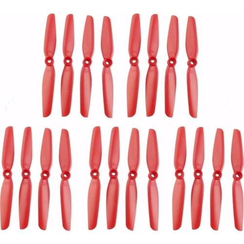 20PCS for MJX B6 B6F B6FD Bugs 6 B5W F20 Four axis Aircraft blade propeller - red