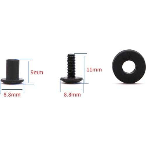 A 24PCS black cross head Chicago screw rubber washer custom Kydex gun blade holster mounting hardware component