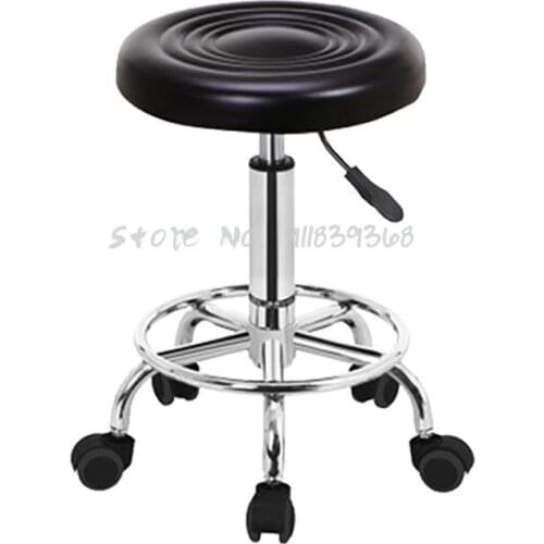 Bar Chair Lift Rotary Bar Stool Barber Stool Bar High Foot Round Stool Chair High Wheel Bar Chair Back Beauty Stool