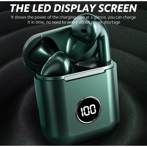 X1 Wireless BT 5.0 Ergonomic Semi-in-ear Sports Headphones with LED Display Screen Intelligent Widely Compatible Touch Control