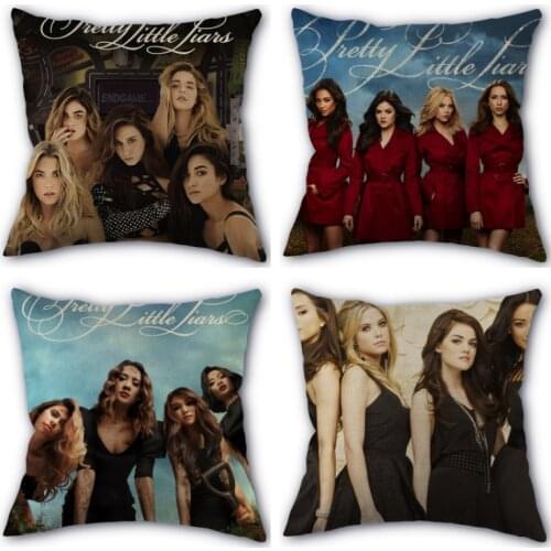Pretty Little Liars Pillowcase Linen Cotton Fabric Pillowcases Wedding Pillow Cover Home Decorative 45x45cm One Side Not Fade