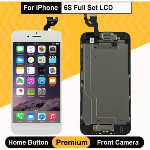 AAA Full Set LCD Assembly For iPhone 6S Display with Home Button Front Camera Earpiece Speaker Digitzer Touch Screen A1688 A1700