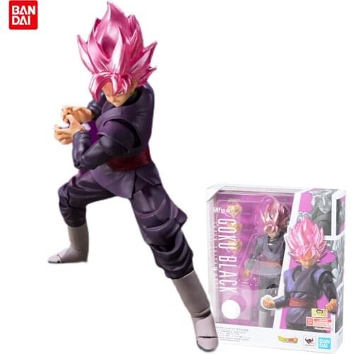 Bandai Dragon Ball Figure S.H.Figuarts Black Goku Zamasu Super Saiyan Red Rose Pvc Action Model Anime Figure Collection Toys Kid