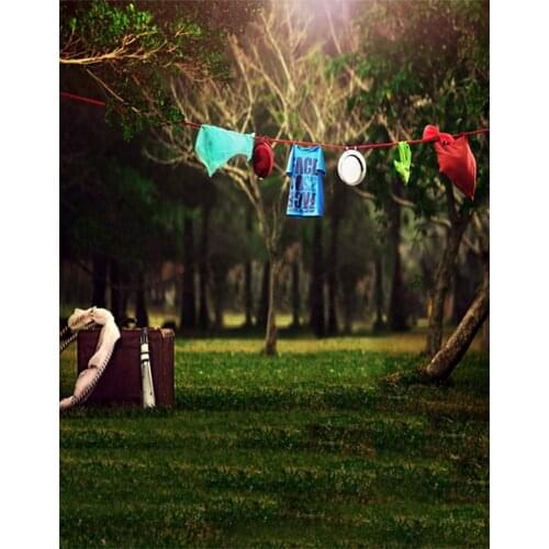 5x7ft Clothes Tree Lawn Photography Backdrops Photo Props Studio Background