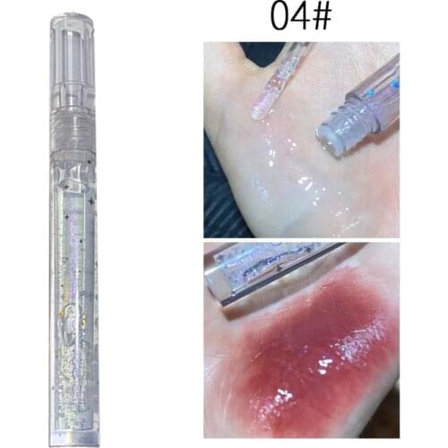 HERORANGE Water Glossy Lip Gloss Jelly Crystal Moisturizing Hydrating Lipstick Waterproof Lasting Lips Makeup Lipgloss Cosmetic