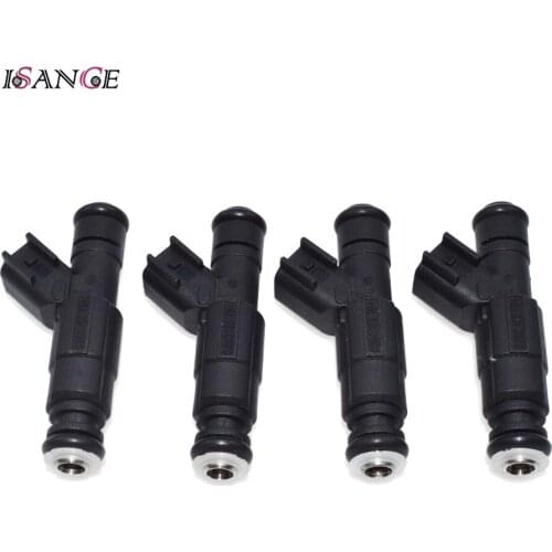 ISANCE 4PCS Flow Matched Fuel Injector 250CC/ Min 3 bar 4-hole For Jeep Grand Cherokee Wrangler Cherokee 4.0L 0280155784
