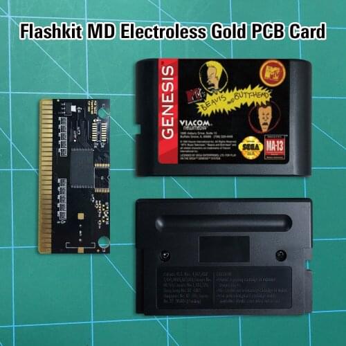 Beavis and Butt-Head - Flashkit MD Electroless Gold PCB Card 16 bit MD Games Cartridge For MegaDrive Genesis console