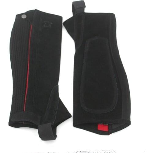 Horse Riding Chaps Half Chaps Suede Leather Equestrian Chaps Body Protector Equipment Genuine Suede Leather Chaps Horse Saddle