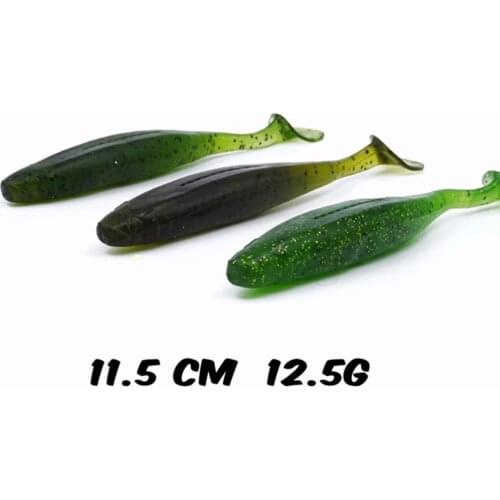 Soft Fishing Lure 11cm 12.5g 3pcs Big Fish Lure Soft Bait Rubber Silicon SeaWater Bait