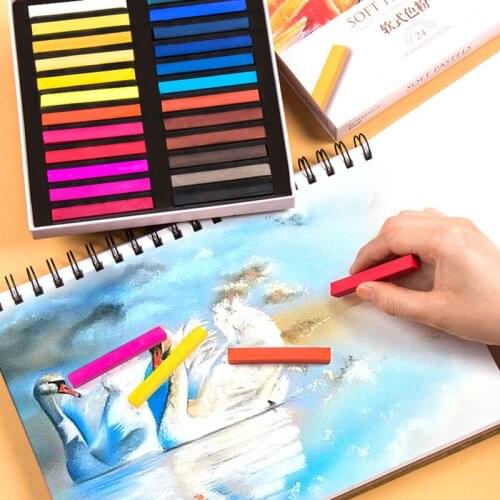 Soft Pastel Set Square Pastels Chalks Square Artist Pastel Set Box of 12/24/36/48 Assorted Colors New Arrival