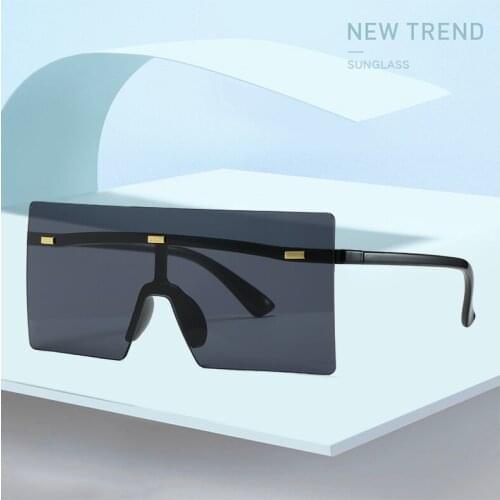 Newest Style Modern Oversize Square Sunglasses Plastic Eyeglasses UV400 Unisex Glasses