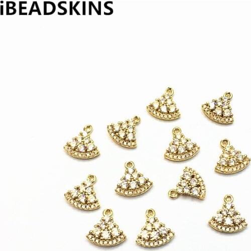 New arrival! 11x11mm 50pcs Copper/Cubic Zirconia Charm for Earrings parts,hand Made Earrings Necklace Findings Jewelry DIY