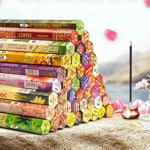 8pcs 22Cm India Incense Stick Sandalwood Natural deodorant Fragrances for home office Clean Air Freshener Meditation Incenses