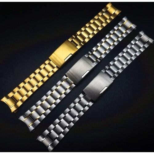 Solid Stainless Steel Replacement Watch Band Strap Bracelet 12 14 16 18 20 22 24mm Wristband Seamless Welding Deployment
