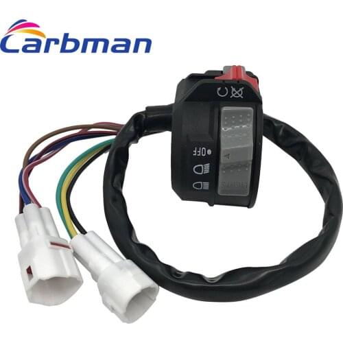 Carbman Hand Switches For Yamaha YFZ 450 YFZ450 Warrior 2006 2007 2008 Switch On Off Run Start Stop Headlight