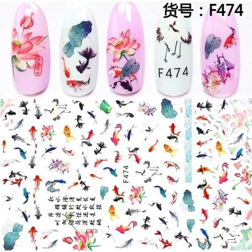Self-adhesive 3d nail art decorations sticker nail decals creative manicure material nail diy supplies tool new arrival