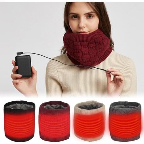 Electric Scarf USB Rechargeable Breathable Heated Wrap Neck Protection Warmer Cover For Outdoor Ski Hiking Snowboating Scar