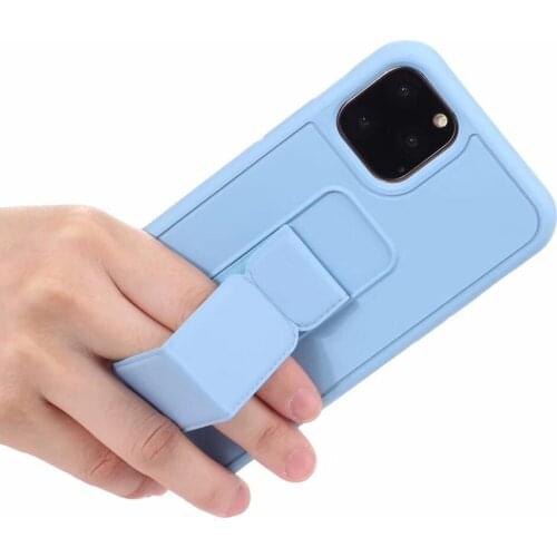 Silicone Strap For Iphone 11 Pro Xs Max Xr X Case Ultra Thin Soft Magnetic Stand For Iphone 6 6S 7 8 Plus Shockproof Matte Cover