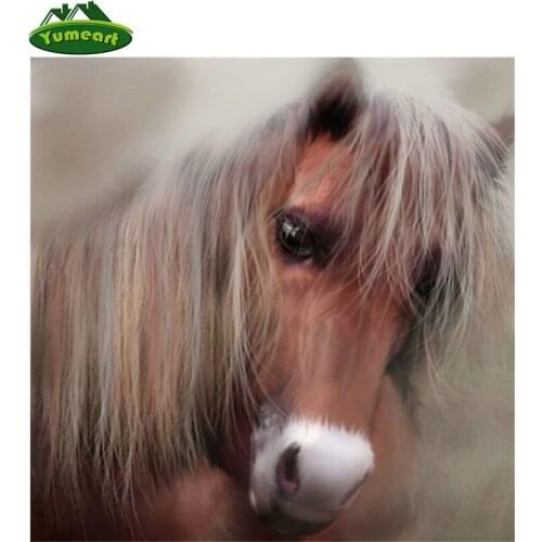 YUMEART Brown Horse Animals Diy Diamond Painting By Number Embroidery Cross-stitch Square Drill Full Rhinestones Wall Art Crafts