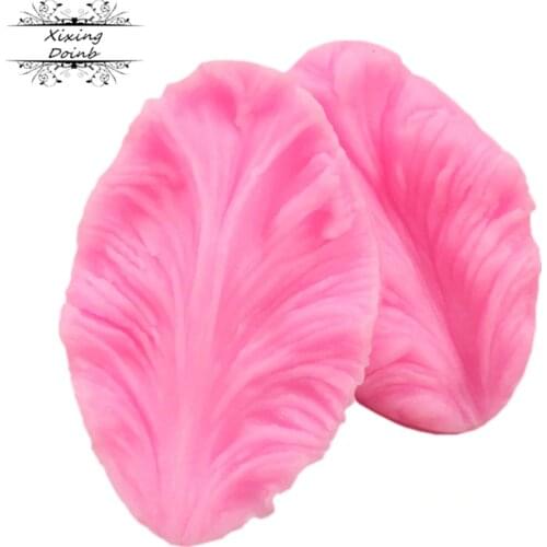 2Pcs Front and back leaf clip mold silicone jelly mold cake decoration tool candy chocolate fudge mold