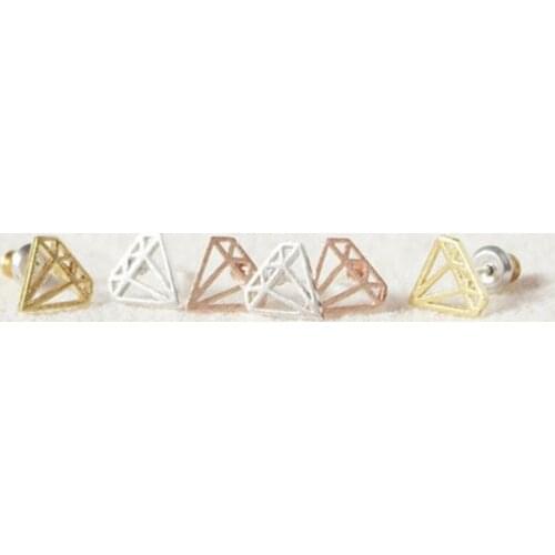 Fashion Trendy Gold Silver Cute Flat Geomtric Shape Stud Brincos Earrings Female Free International Shipping