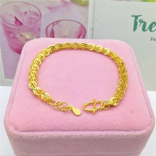 14K Gold Womens Bracelet Exquisite Phoenix Chain Bracelet for Women Wedding Anniversary Jewelry Not Fade Delicate Hand Oranment