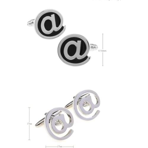 10pairs/lot Arroba Symbol At Sign Cufflinks Mail Symbol @ Cuff Links Mens Jewelry Accessory Wholesale