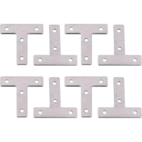 10Pcs European Standard Carbon Steel T-Type Connection Plate for 2020 3030 4040 Aluminium Extrusion Profile