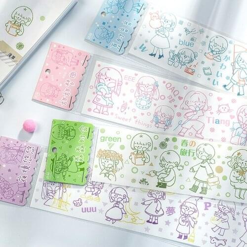 16pcs/LOT pencil diary series Creative decoration DIY masking washi paper separate loading tape stickers