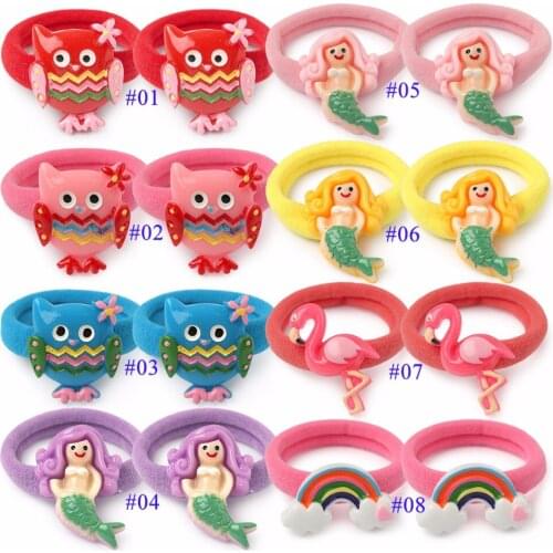 20 pcs / lot , Headgear resin accessories hairband child adorable nylon rubber bands