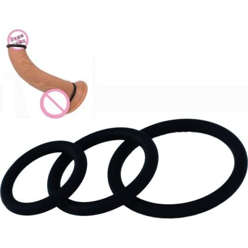 3 Sizes High Elasticity Cock Rings for Man Penis Trainer Delay Ejaculation Penis Ring Extension Sex Toys for Men