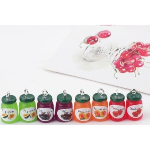 30pcs/lot summer handmade resin materials bottle shape personality charms diy jewelry earrings/bracelet pendants accessory