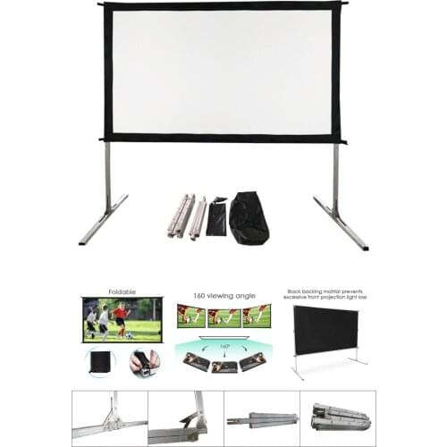 4:3 Front Fast Fold Portable Projection Screen Outdoor or Indoor Foldable Projector Screen 100inch