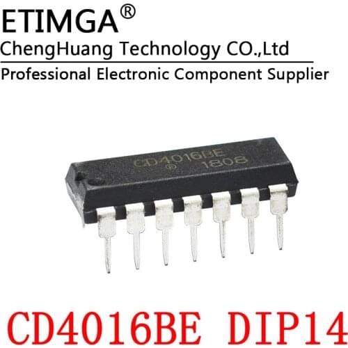 5PCS/LOT Original CD4016BE HEF4016BP DIP14